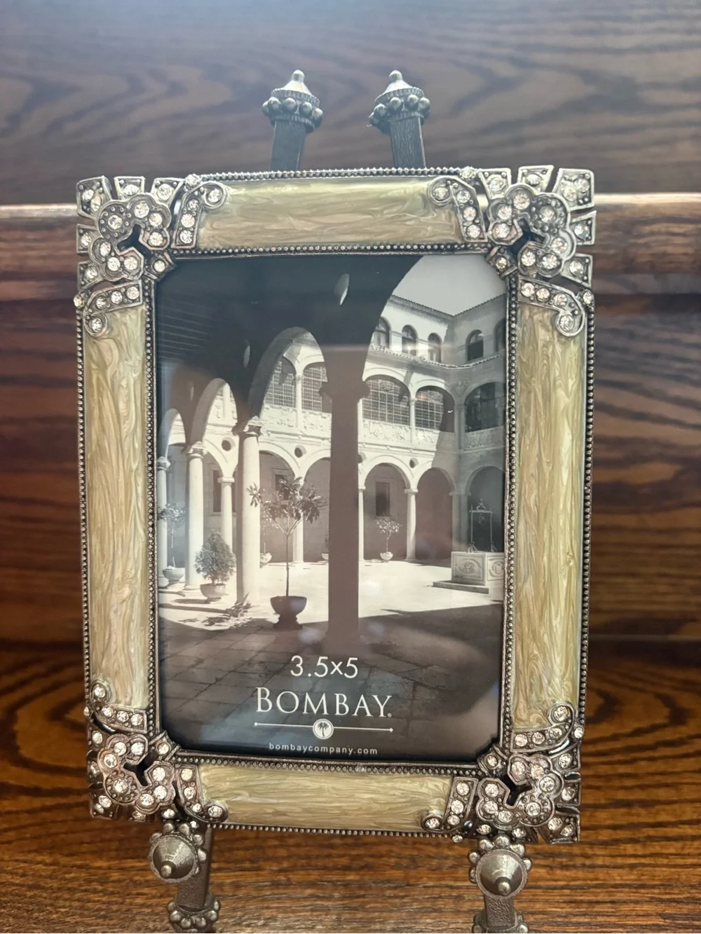 Vintage Bombay Company Cream/Bronze Photo Frame with Easel